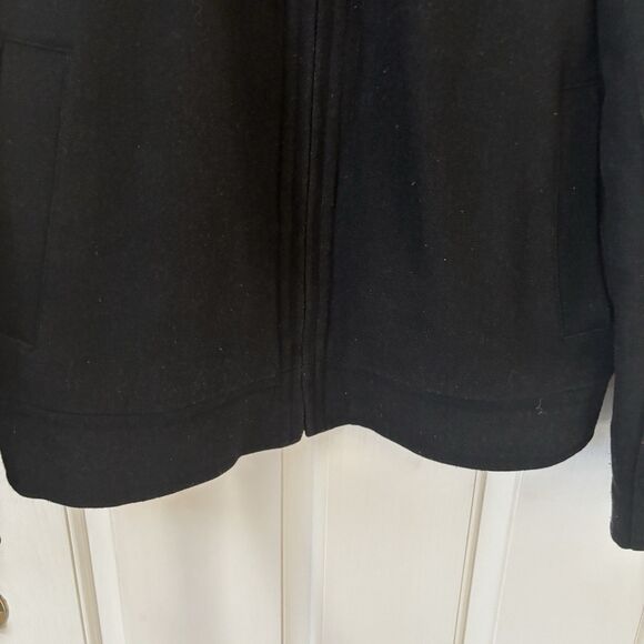 Vintage Aeropostale Compagnie Wool Jacket Size M Black Classic Outdoors Moto 90s - Picture 4 of 11